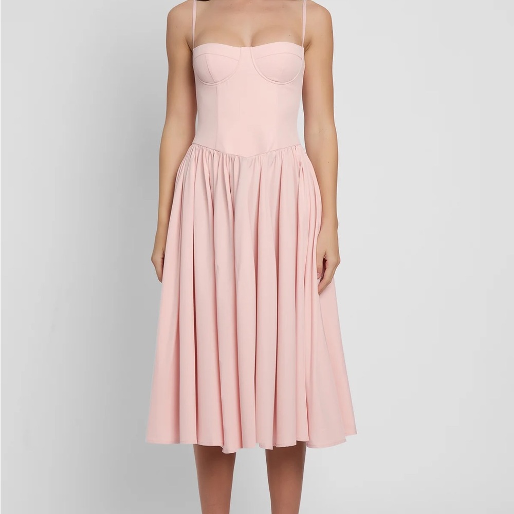 Elegant Pink Strapless Dress